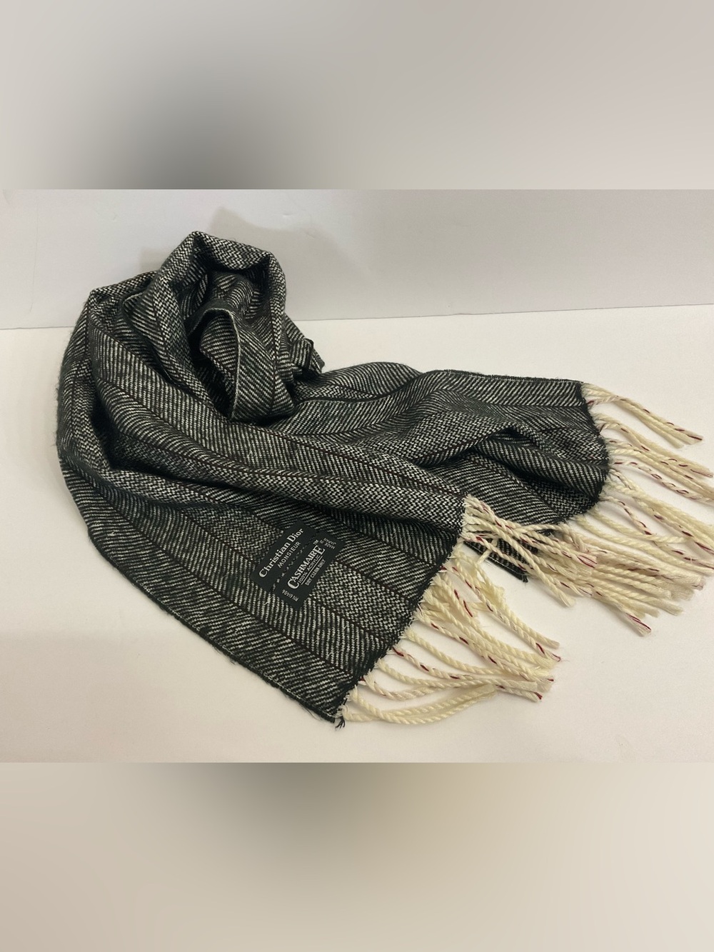 Vintage Christian Dior Monsieur Scarf Fringe